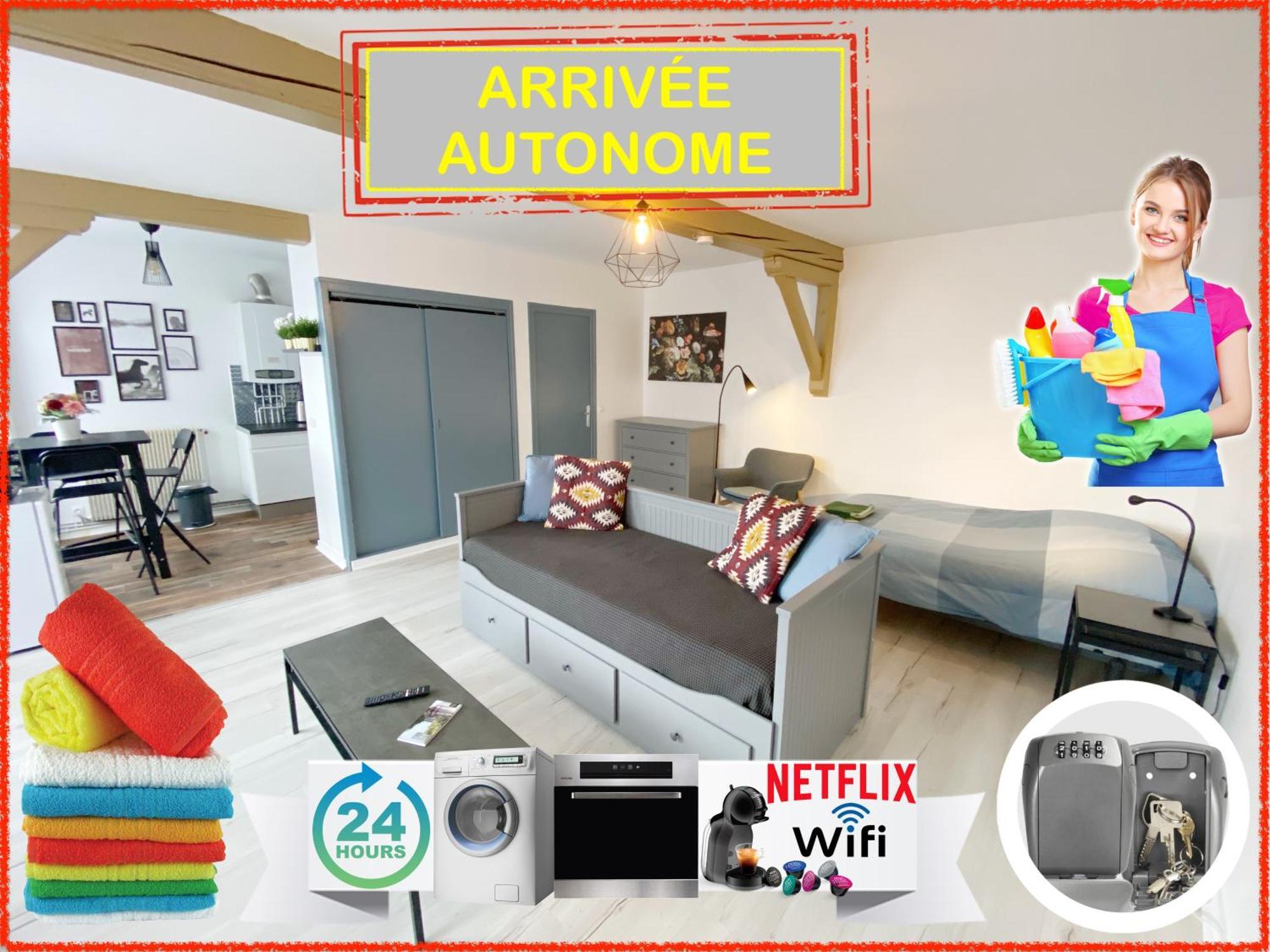 015 Chic & Cosy Studio 41M2 Hypercentre Wifi Smart Tv Netflix 생테티엔 외부 사진